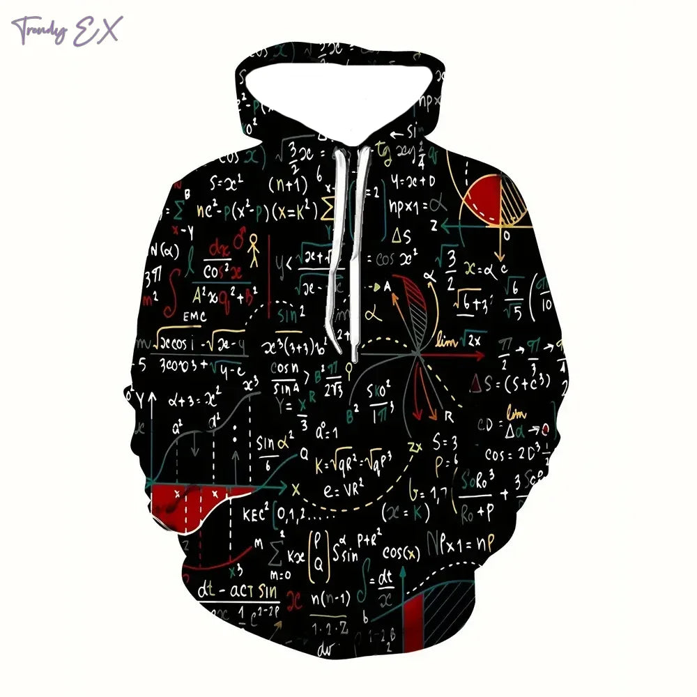 Sudaderas para hombre con estampado de grafiti de moda, sudadera con capucha informal de gran tamaño, bolsillo canguro cómodo, sudadera con capucha deportiva de manga larga