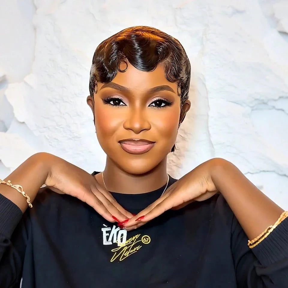 Finger Wave Pixie Wig