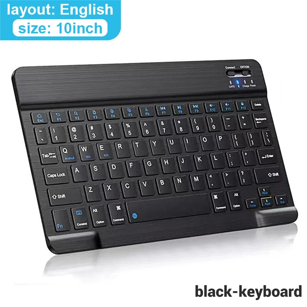 Teclado y ratón inalámbricos Bluetooth para IOS Android Windows Tablet para iPad Air Mini Pro teclado español coreano portugués ruso