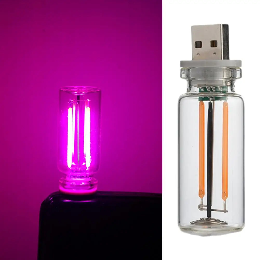 Decora herramientas USB táctil Control noche LED Luz Ambiente Lámpara incandescente Filamento LED Bombilla Decoración de dormitorio DIY