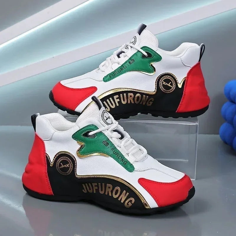 Herre Luksus Sneakers Sportssko Dame Uformelle Sneakers Tykke Sneakers Par Nye Designer Myksålede Løpesko i Skinn