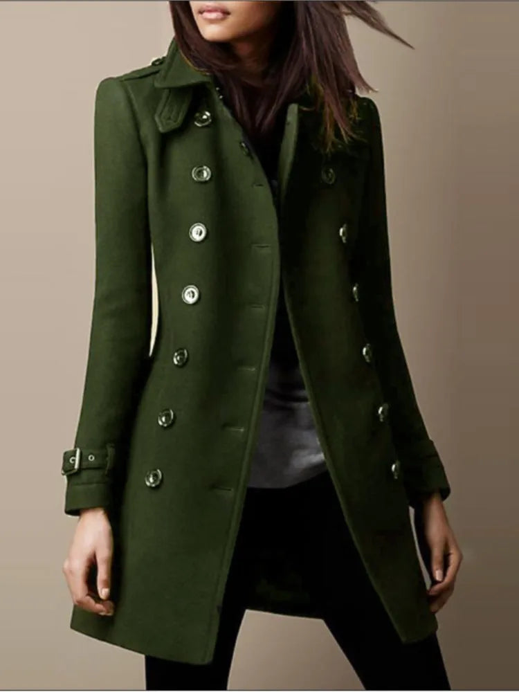 Abrigo Elegante de Lana para Mujer