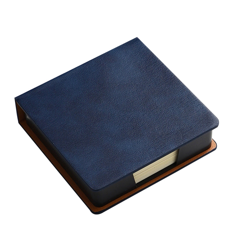 Sticky Note Box with Notepads Leather Memo Pad Dispenser Desktop Supplies for Students Office Worker