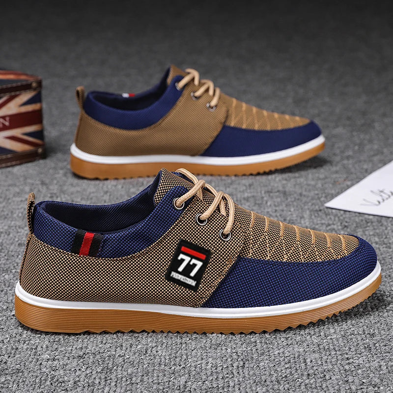 Zapatos de hombre a la moda, tendencia 2025, calzado deportivo casual, cómodo y versátil de punto