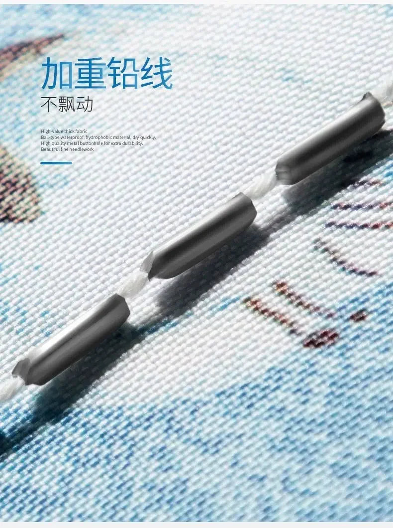 Shower Curtains 180cm Floral Print Elegant with Grommets Curtain for Bathroom Waterproof Fabric with Hooks Decorative Spa Hotel