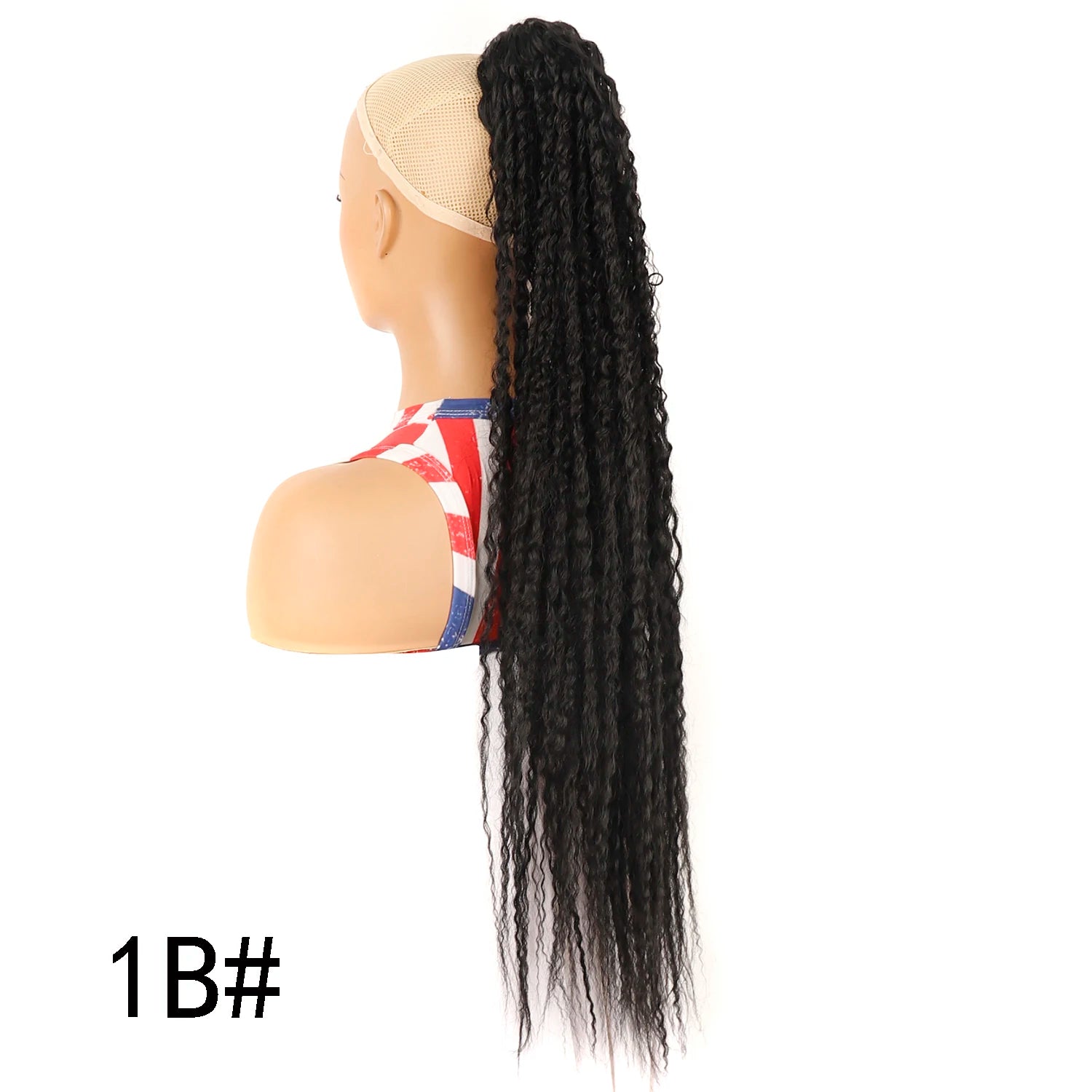 Long Curly Drawstring Ponytail for Women Synthetic Kinky Curly Ponytail Hair Extensions 32inch Afro Curly Hairpieces Fake Tail