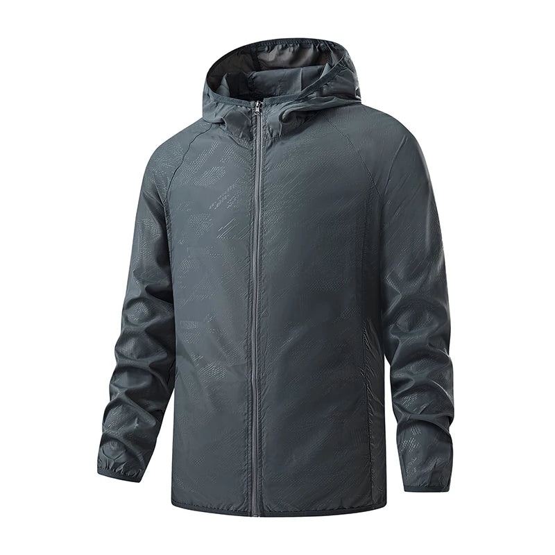 Chaqueta de senderismo JNLN para hombre y mujer, impermeable, con protección solar, cortavientos, unisex, para camping, escalada, para exteriores, impermeable, ropa portátil