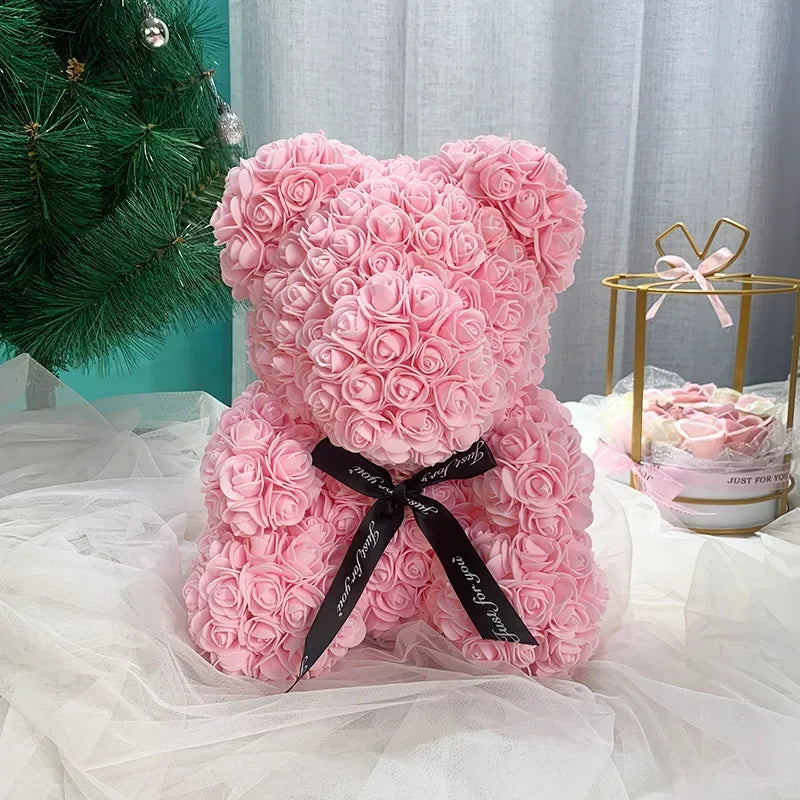 Oso de Rosas Artificiales de Regalo