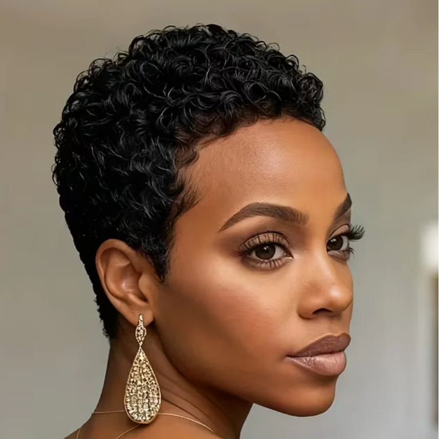 Curly Pixie Wig
