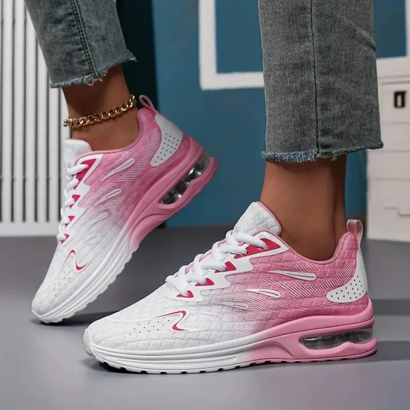 MAEDEF Damesko Løpesko Sportssko Dame Sneakers Mesh Pustende Sklisikre Flats Süle Güsko Vulkaniserte Sko Damesko