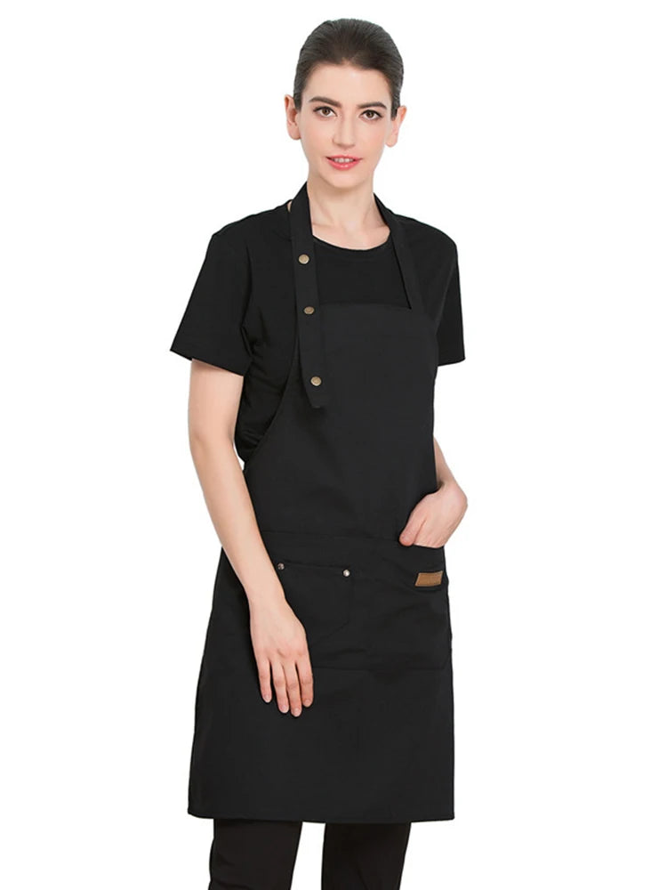 Nouveaux tabliers de cuisine tendance pour femmes et hommes, tabliers de travail pour chefs, pour grillades, restaurants, bars, boutiques, cafés, salons de beauté, studios de manucure, uniformes