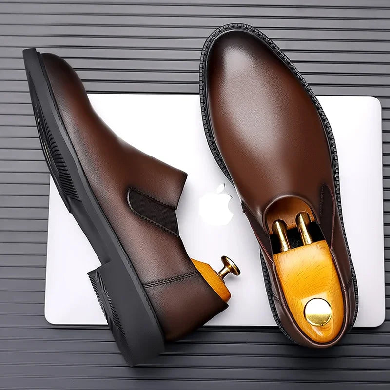 Zapatos formales italianos para hombre, zapatos de vestir de negocios de cuero para boda, zapatos Oxford para hombre, zapatos de oficina Scarpe Uomo Eleganti