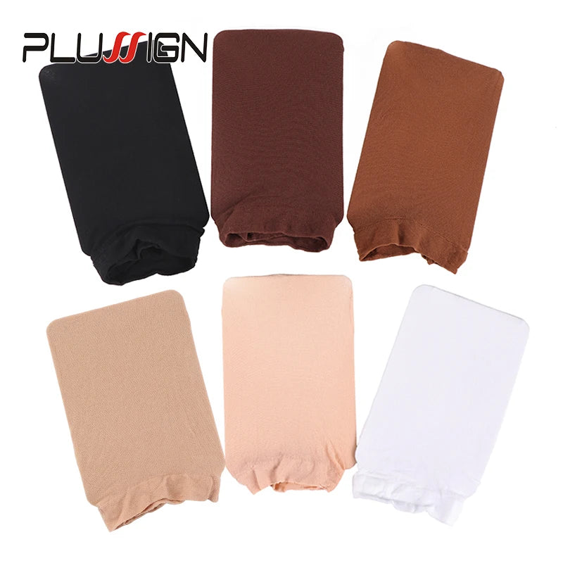Top Stocking Wig Cap Hair Net For Weave 2pcs Hair Wig Nets Black Brown Stretch Mesh Wig Cap For Making Wigs Free Size