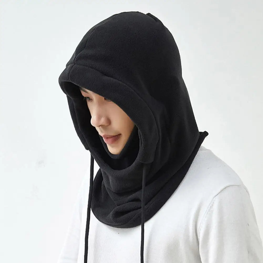 Unisex Winter Hooded Mask Windproof Fleece Face Cover with Neck Protection All-in-One Cold Weather Balaclava for Men Women