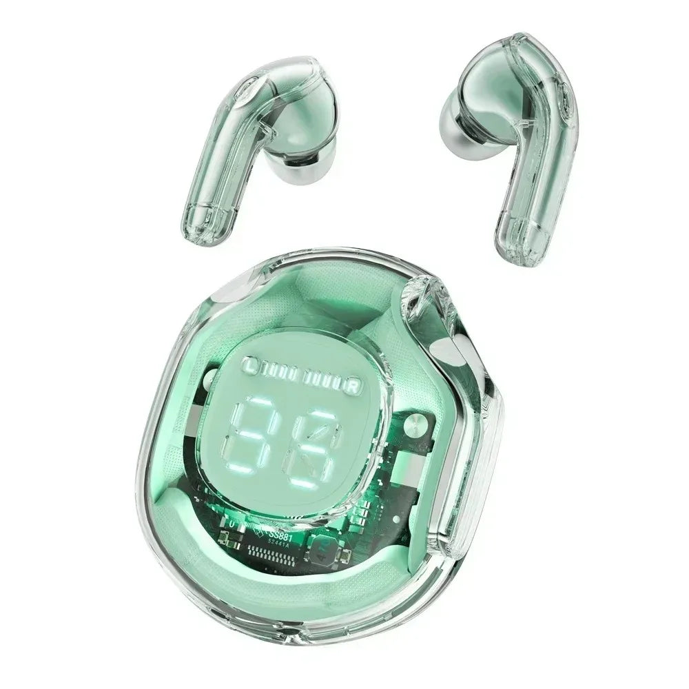 Auriculares Bluetooth T8 PRO TWS transparentes con pantalla digital LED, auriculares inalámbricos in-ear para Xiaomi, Huawei, iPhone