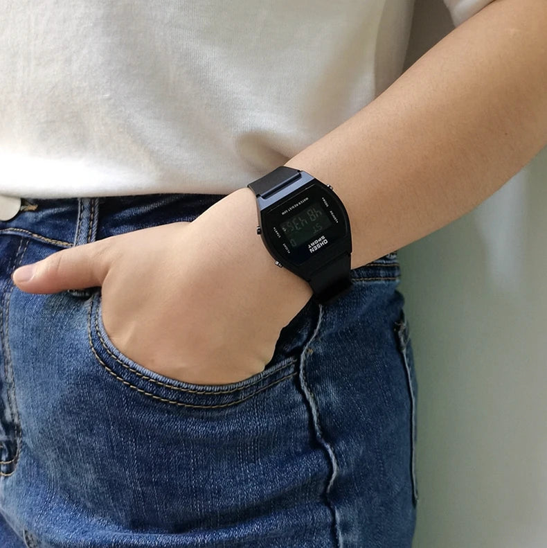 Reloj deportivo digital para mujer, resistente al agua, a la moda, blanco, para damas, reloj de pulsera electrónico para niños, relojes LED con alarma, regalos