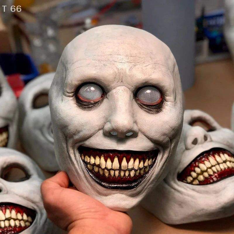 Halloween Carnival Party Cosplay Props Halloween Horror Plastic Mask Exorcist Demon Mask White Latex Exorcist Mask
