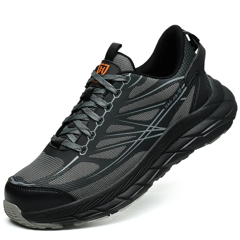 Zapatillas de trabajo ligeras con puntera de acero, calzado de seguridad para hombre, anticolisión, antipunzón, indestructible, transpirable