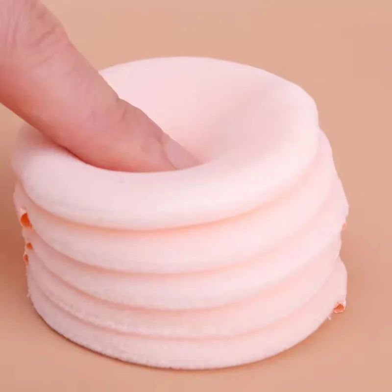 Esponja de Maquillaje de Terciopelo Suave 5/10Pcs Borla Cosmética para Polvo Suelto Esponja de Maquillaje Facial de Doble Cara Corrector Herramientas de Maquillaje Húmedo y Seco