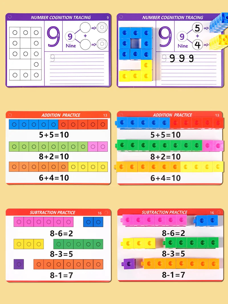 Cube magique, blocs de construction, jouets éducatifs pour enfants, blocs de construction DIY, jouets cubes, reconnaissance des couleurs, cadeaux d'anniversaire