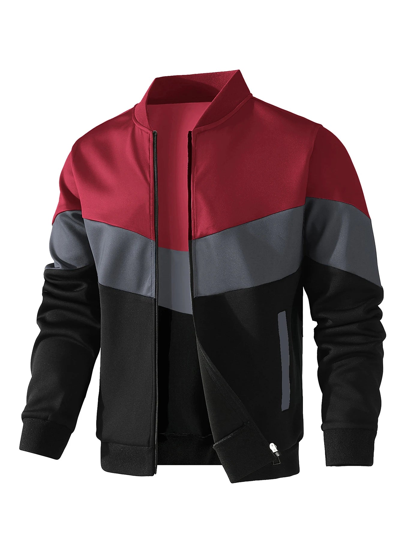 Chaquetas de hombre 25 nuevas, primavera, negocios, ocio, moda, color, cortavientos, bomber, sobrecamisa, cremallera, ropa urbana, ropa popular, talla de EE. UU.