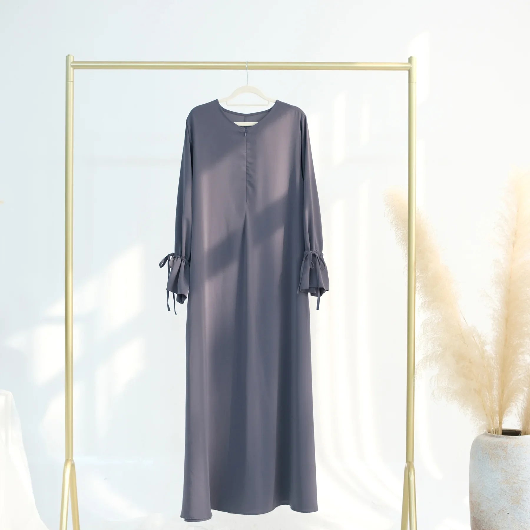 Ramadán Árabe Mujeres Musulmanas Vestido Modesto Elegante Abaya Lisa de Dubái Ropa Islámica para Iglesia Moda Turca Suelta Túnica Lisa