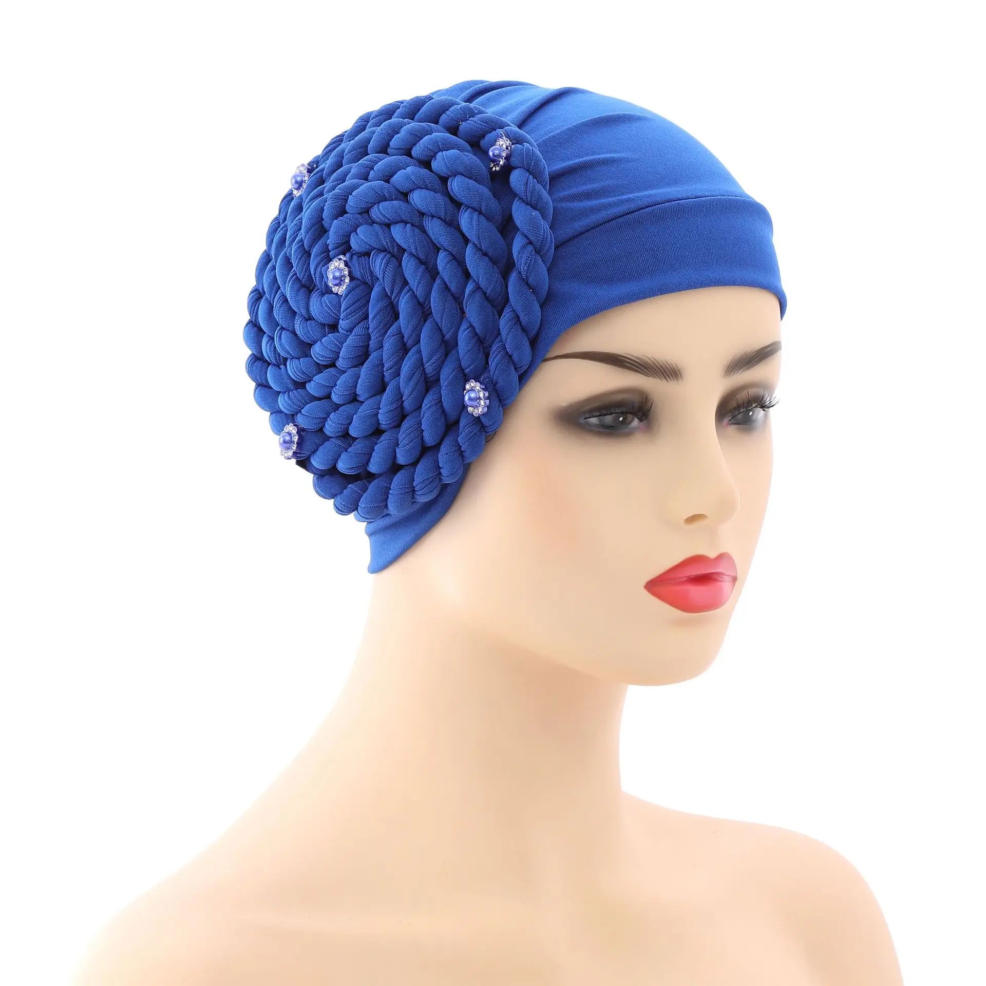 Diamantfletter Turbanhatt for kvinner Muslimsk hodeskjerf Panser Kvinnelig Inner Hijab Arabisk Hodeplagg Afrikansk Hodebånd Caps