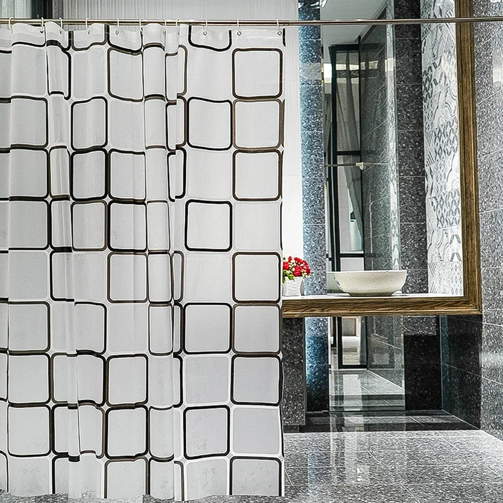 Shower Curtains Moden Home Decorative Bathroom Curtains For Bathroom Waterproof Mildew Proof PE EVA Self-crop Fabric Shower