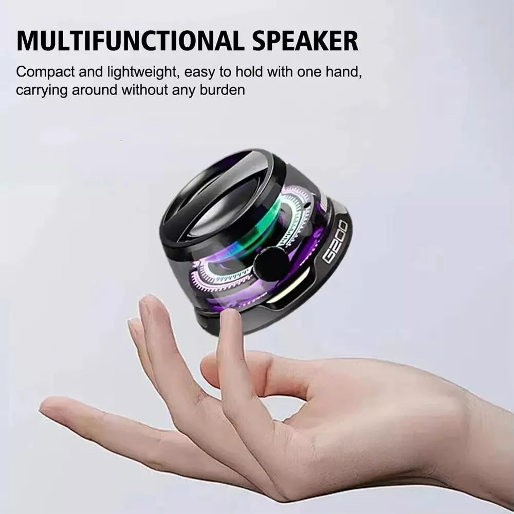 G200 Mini Bluetooth Speaker RGB Lighting Magnetic Speaker BT5.3 Portable Sound Box 7 Hours Playback Phone Holder Phone Holder