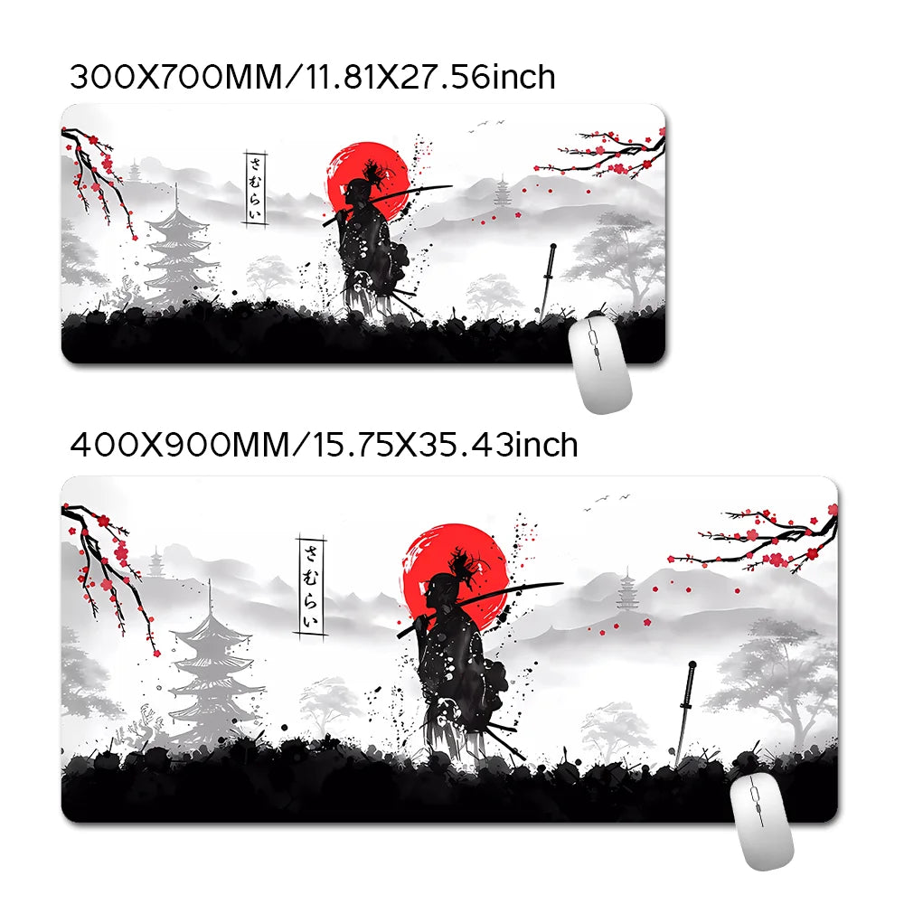 Tapis de souris Samurai Warrior, accessoires pour ordinateur de jeu, clavier, tapis de table, noir, tapis de souris, entreprise, ordinateur portable, accessoire de bureau pour PC