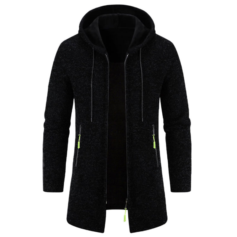 Sudaderas para hombre - Sudaderas con capucha de manga larga para hombre - Sudadera con capucha y cremallera para hombre - Abrigo de invierno oversize para hombre - Suéter negro