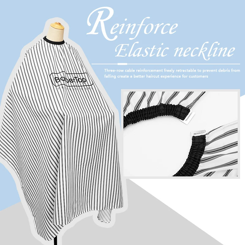 Barber Hairdressing Aprons Stripe Pattern Waterproof Cloth Barbershop Non Stick Hair Haircutting Capes Salon Styling Accessories