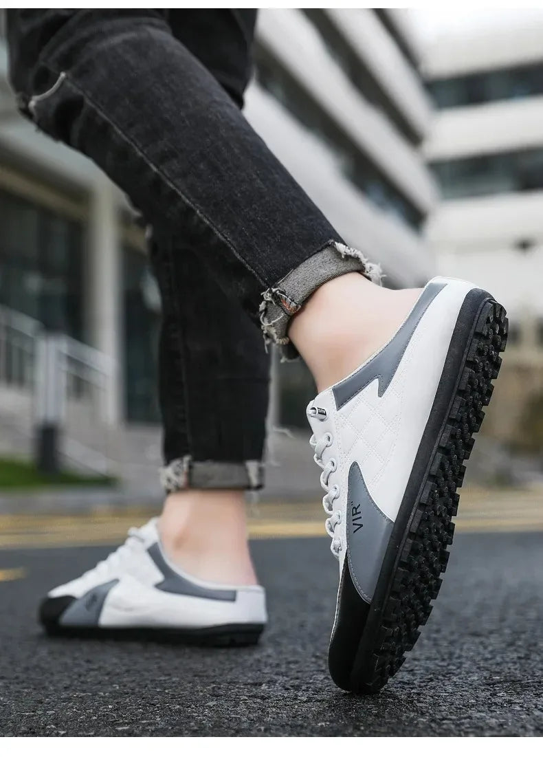 Pantuflas de Verano para Hombre Zapatos Casuales de Fondo Plano de Moda para Hombre Zapatos de Apoyo de Suela Blanda Zapatillas Deportivas para Hombre