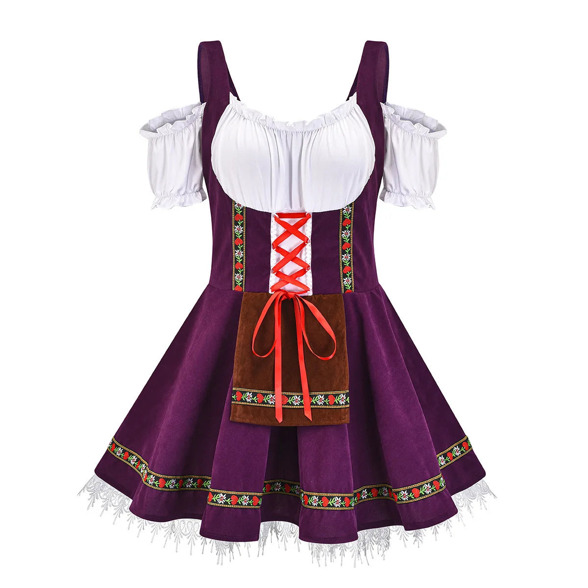 Uniforme de serveuse sexy pour l'Oktoberfest, costume de cosplay pour femme, tenue traditionnelle allemande bavaroise pour fête, déguisement d'Halloween