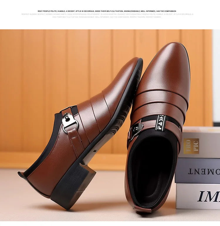 Zapatos de vestir para hombre, mocasines formales para traje de boda para hombre, zapatos de oficina para boda, mocasines sin cordones, zapatos de vestir elegantes para hombre