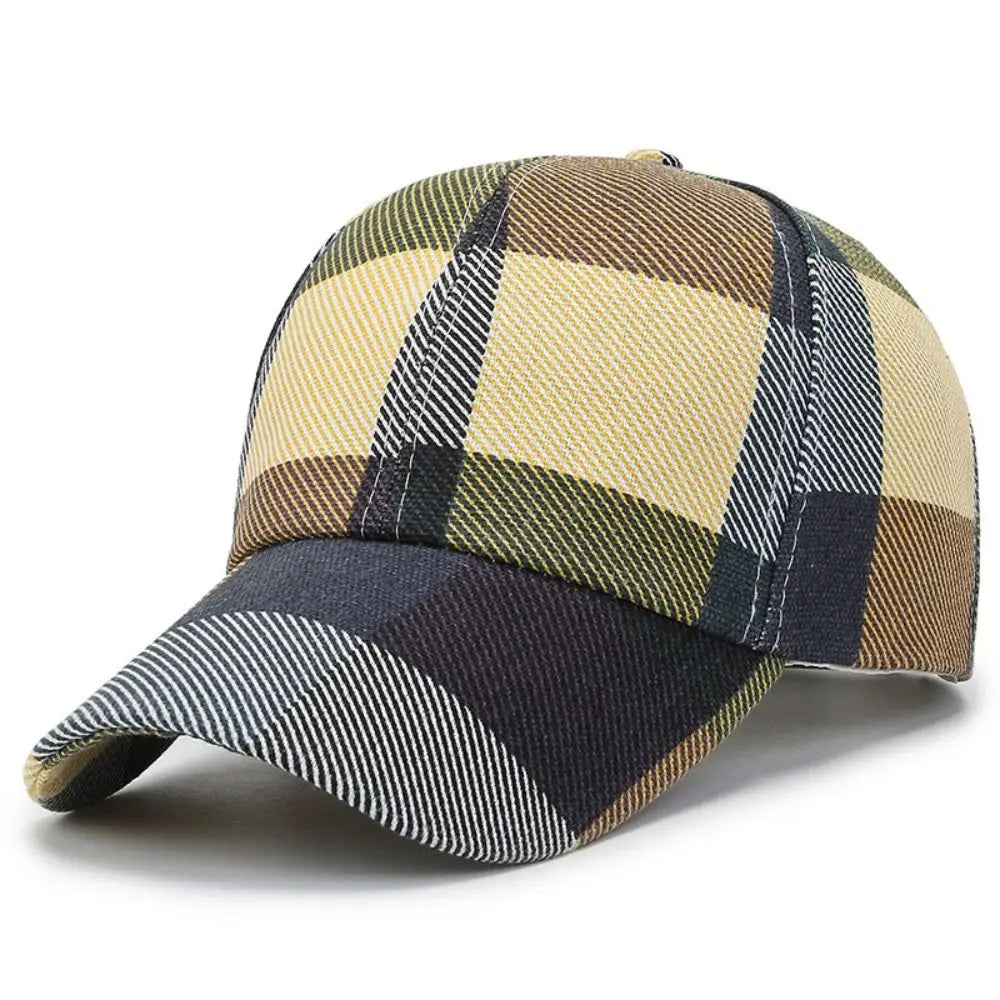 Gorra de béisbol de cuadros