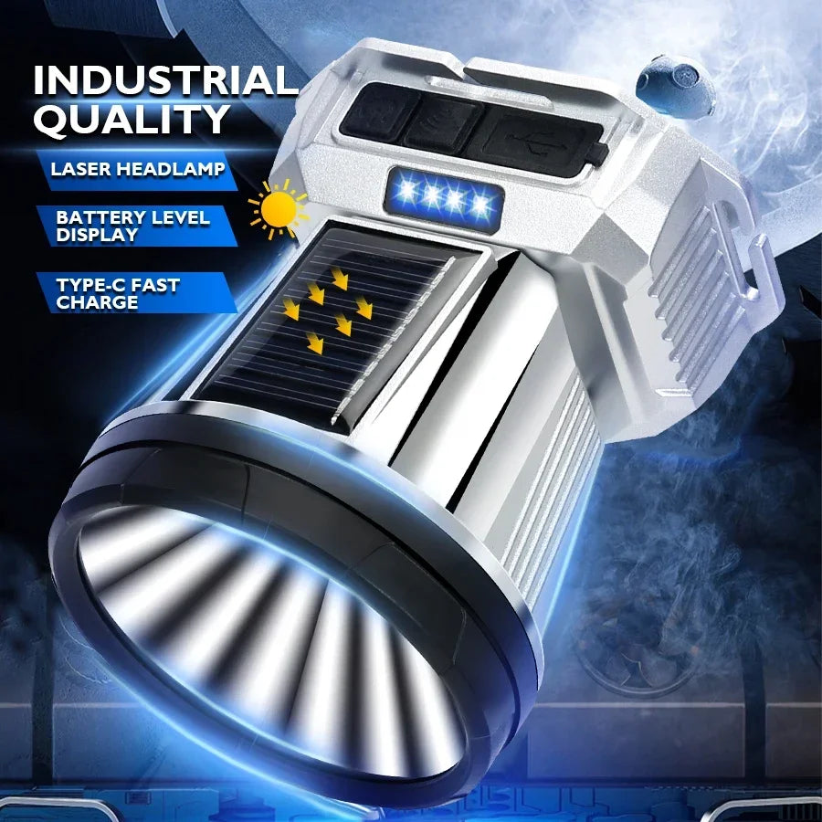 Lampe frontale LED rechargeable haute puissance ultra-lumineuse, lampe torche d'extérieur à charge d'urgence haute luminosité, lampe de pêche