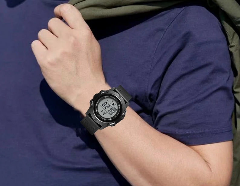 Relojes de hombre Reloj digital impermeable deportivo para hombre Esfera LED grande Moda Caqui Reloj de pulsera militar Reloj Masculino