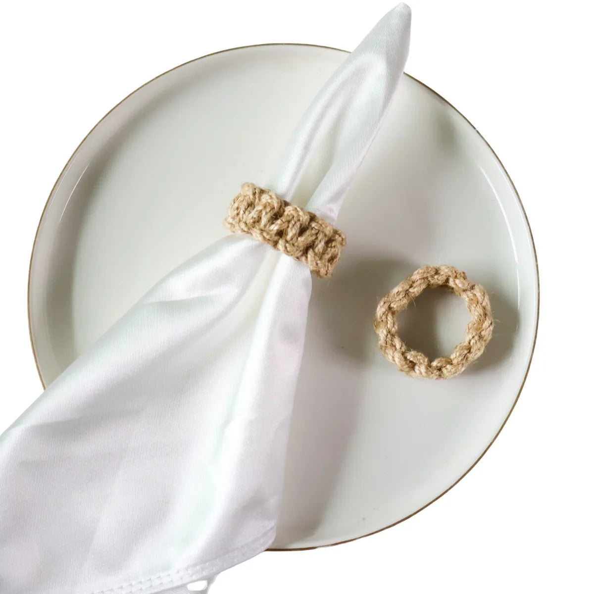 6/12 servilleteros individuales de arpillera natural, decoración de mesa de granja para otoño, servilleteros para Acción de Gracias, Navidad, bodas y fiestas