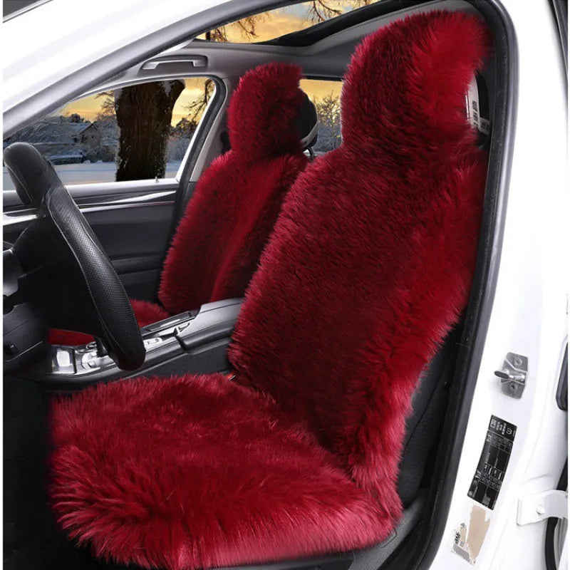 Plush Faux Sheepskin Car Seat Cover