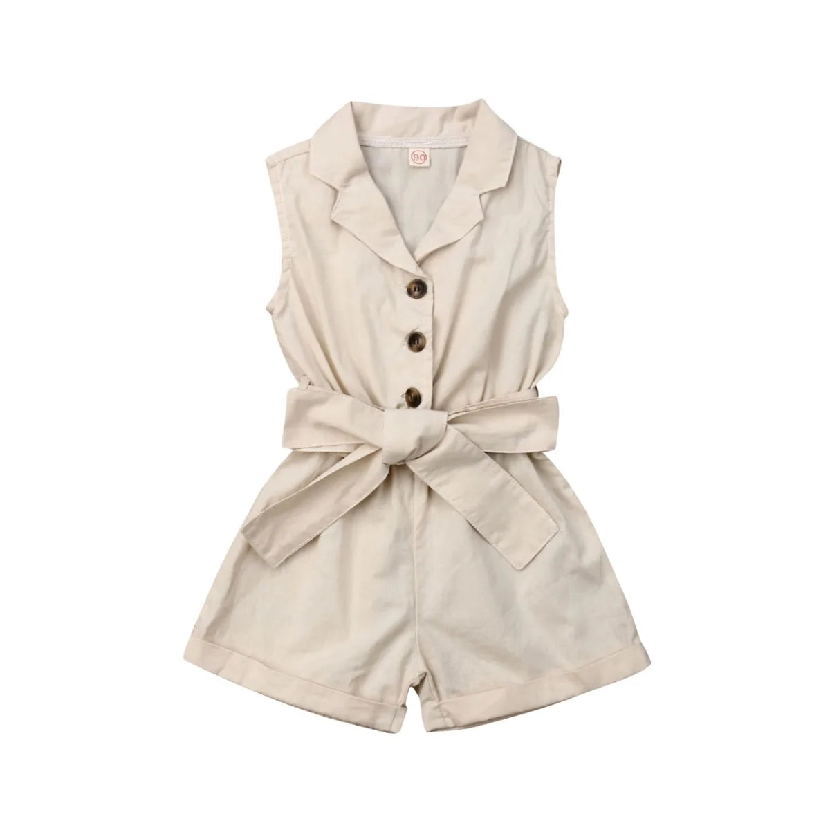 Ropa para bebés y niñas a la moda, sin mangas, con lazo en la cintura, trajes de verano, pelele, ropa para niños