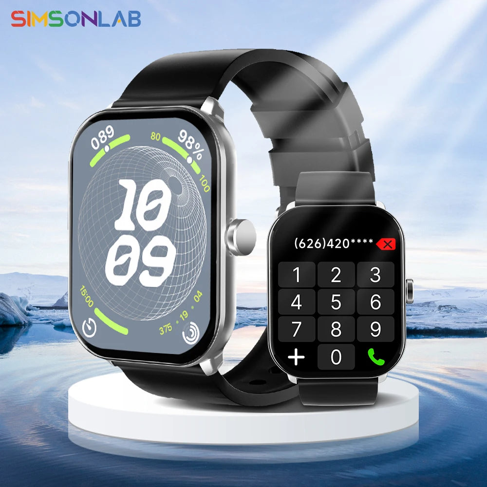 Reloj inteligente con pantalla grande de 2.01 pulgadas, cámara a prueba de agua, múltiples modos deportivos, llamadas Bluetooth, para hombres y mujeres, Smartwatch para Xiaomi