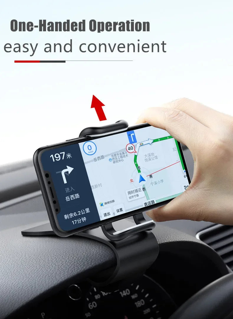 Soporte para teléfono de coche giratorio 360°, soporte universal para celular, soporte para salpicadero de coche con agarre automático, soporte fijo para teléfono móvil