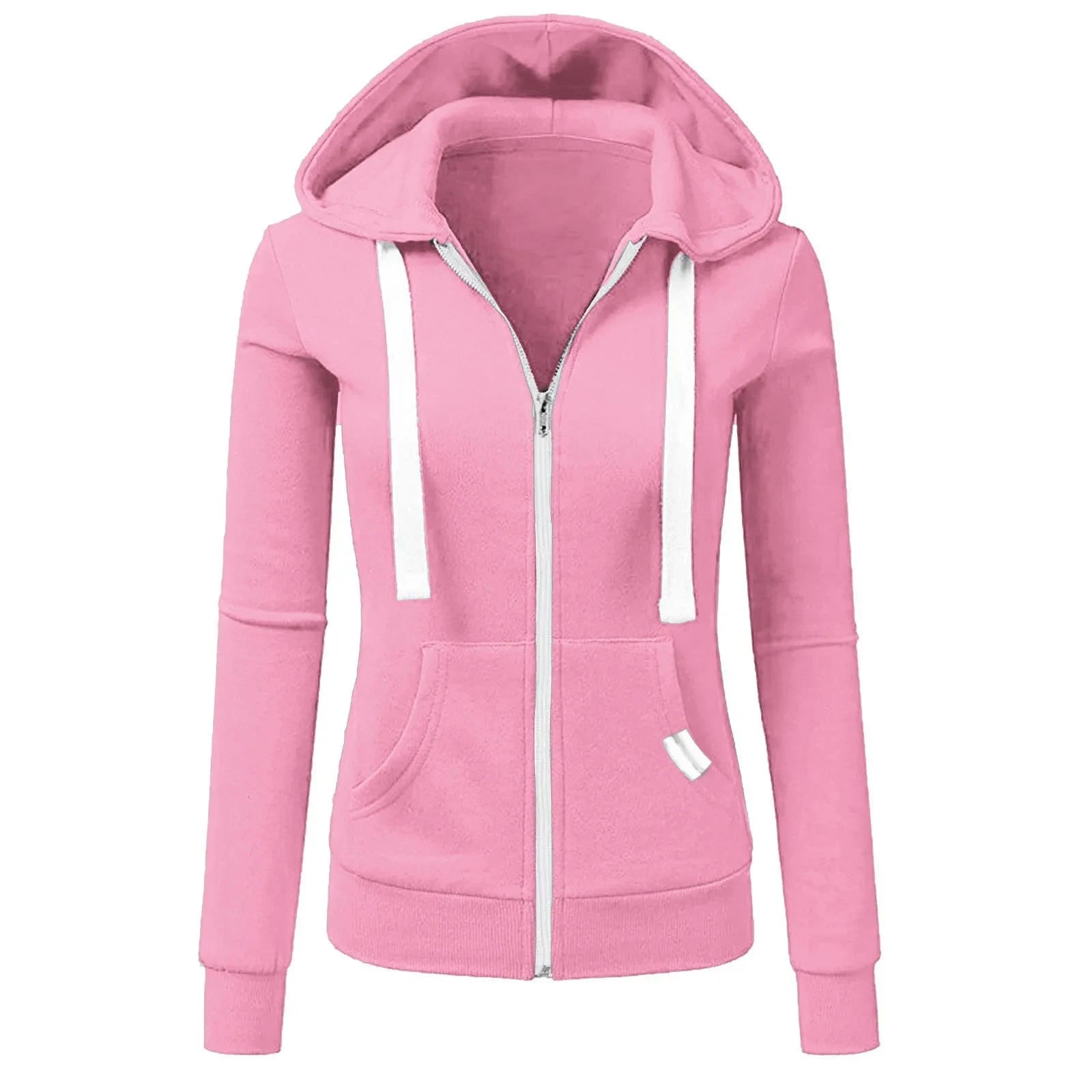 Spring and Autumn New Women's Personalized Casual Cardigan Zipper Hoodie Korean Edition Fashion Outdoor Jogging Sportswear
