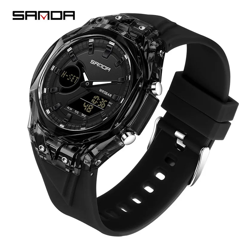 Relojes deportivos digitales para hombre, marca de lujo, relojes de pulsera de cuarzo para hombre, reloj de pulsera multifunción de doble pantalla
