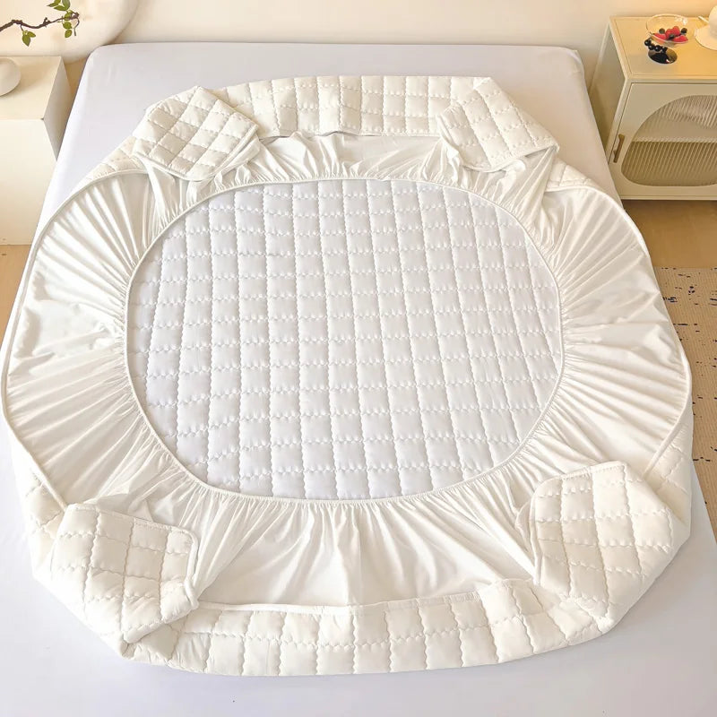 Waterproof Thickened Mattress Pad Protector Adjustable Durable Fitted Sheet Bed Covers Anti-mite Non-slip Bedspreads 150/160x200