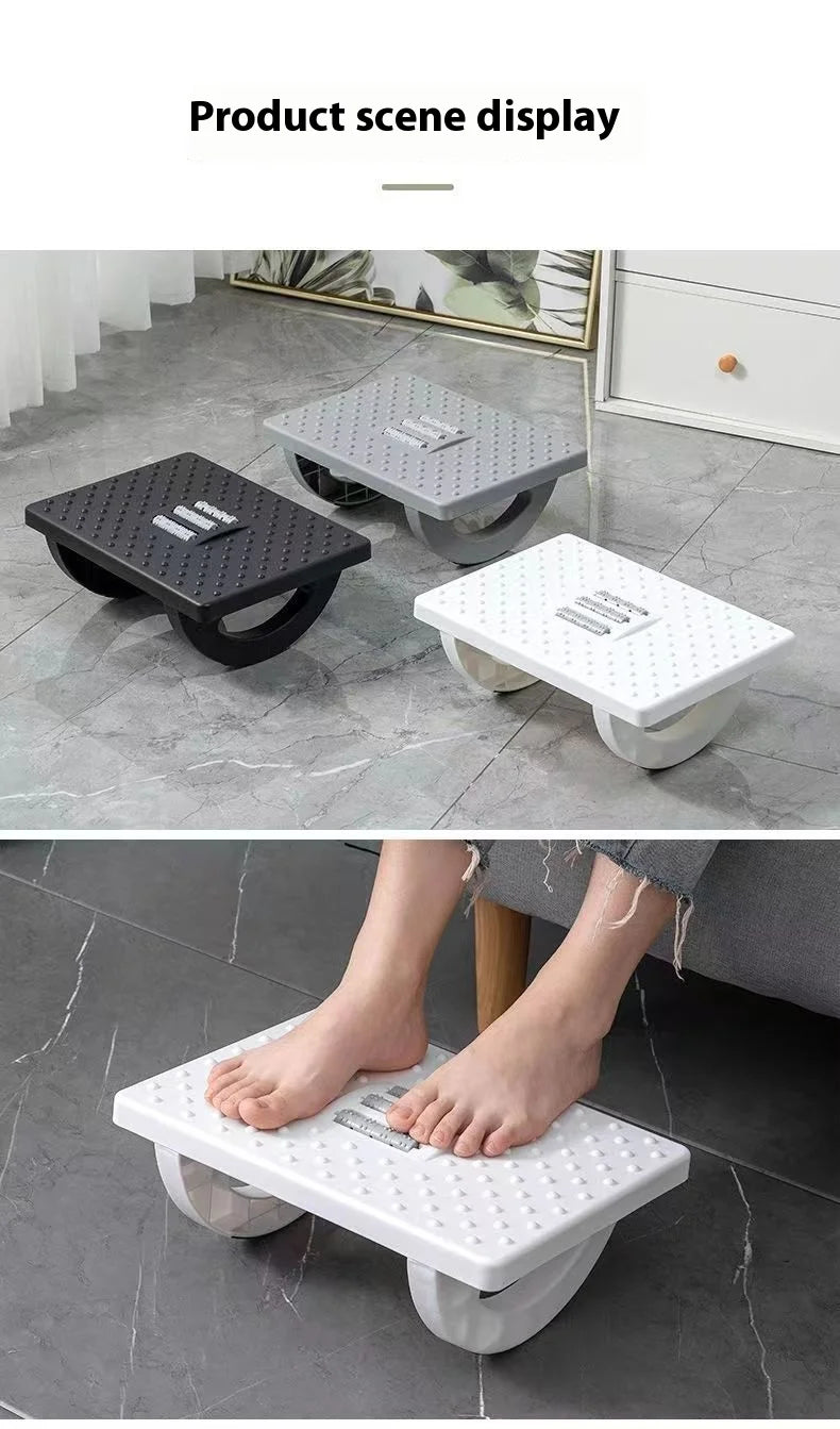 Reposapiés portátil para debajo del escritorio, reposapiés ergonómico con rodillos de masaje para la oficina en casa. Envío rápido.