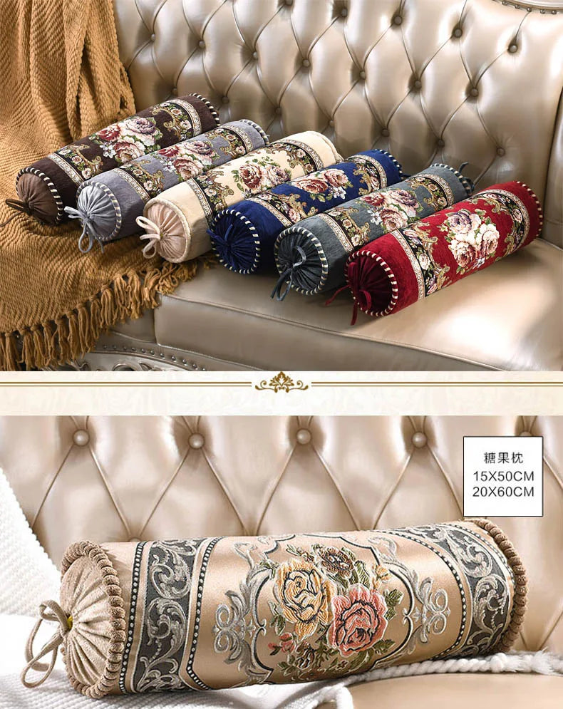 Fundas de almohada cilíndricas europeas para caramelos, fundas de almohada para el cuello para adultos, fundas de cojín de trigo sarraceno, funda de almohada cervical ortopédica