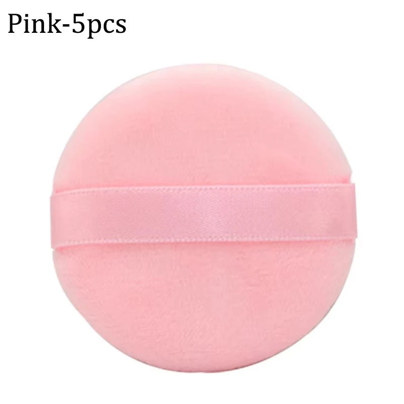 Esponja de Maquillaje de Terciopelo Suave 5/10Pcs Borla Cosmética para Polvo Suelto Esponja de Maquillaje Facial de Doble Cara Corrector Herramientas de Maquillaje Húmedo y Seco