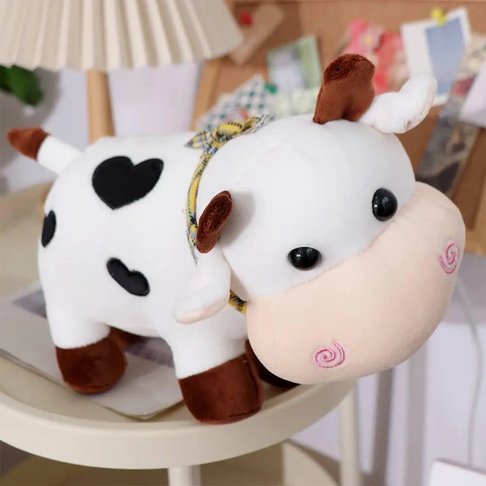 Juguete de decoración para el hogar, animales de peluche suaves, juguete de peluche para niñas, muñeco de peluche de animal, juguete de peluche de vaca, juguete de peluche de ganado, muñeco de peluche de toro